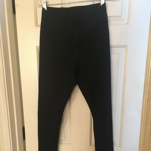 Woolx Black Merino Wool legging, w/ tapered cuff at ankle, M
